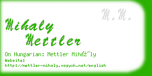 mihaly mettler business card